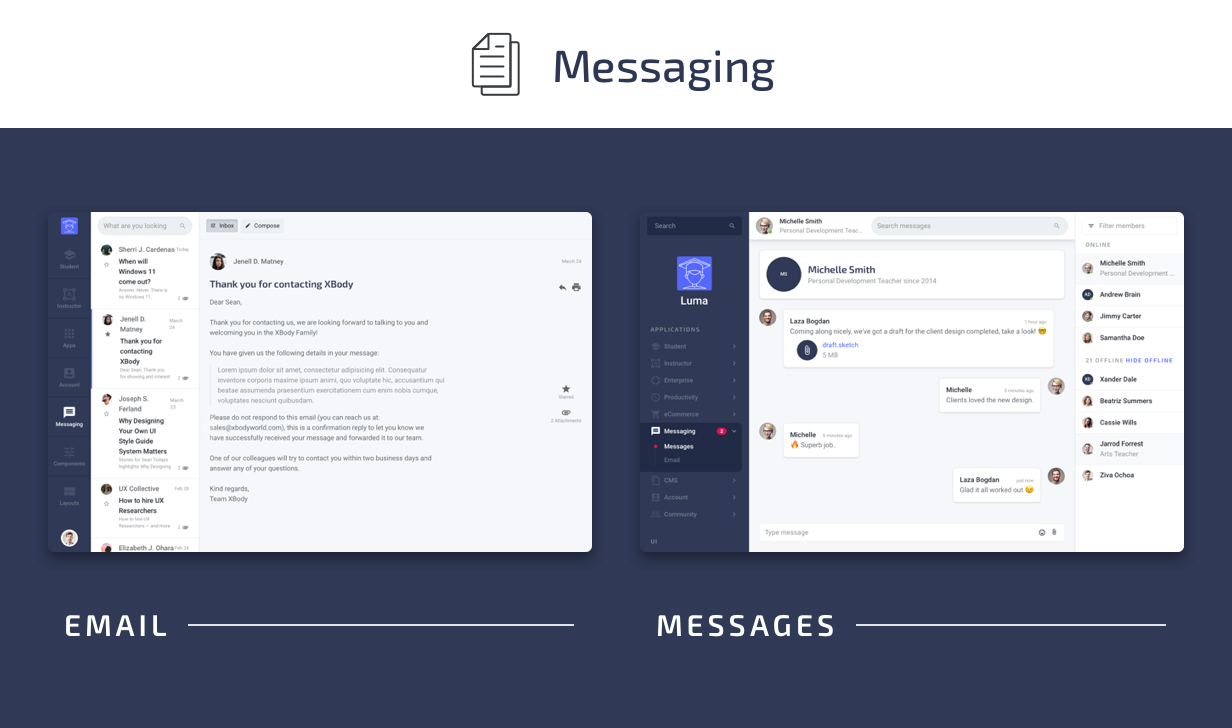 Messages - Luma HTML Education & Learning Management System Admin Template