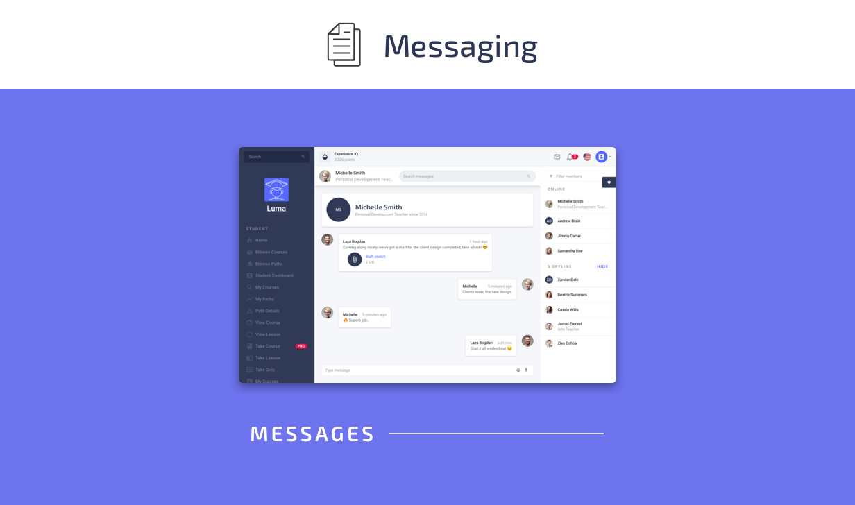 Messaging Pages - Luma Laravel